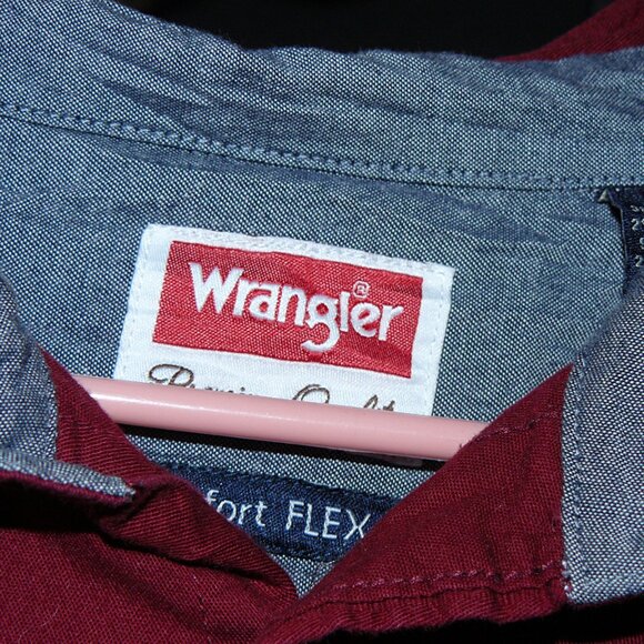 Wrangler Red Button Down Shirt Size 2xl - Picture 4 of 5